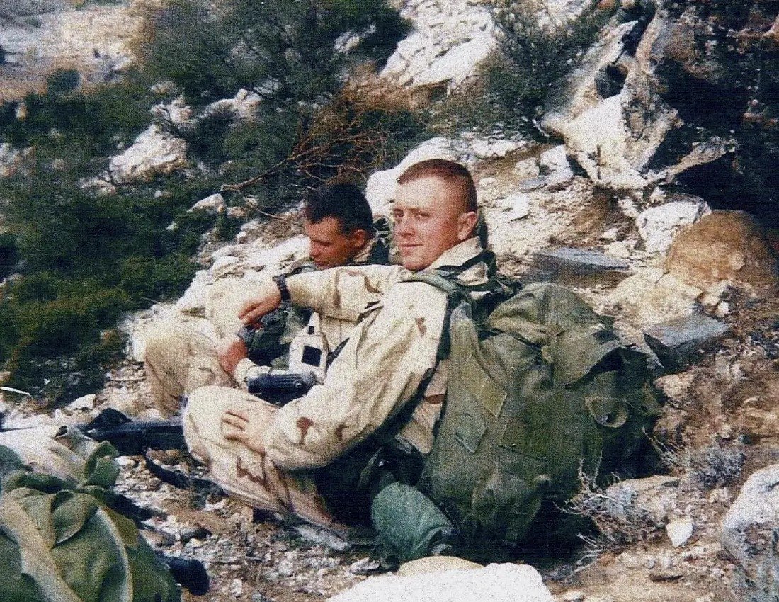 Brayson Verzella during a deployment, forward operations